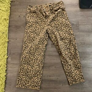 American Eagle Stovepipe Ankle leopard jeans sz 10